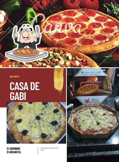 Experimente pizza no Casa de Gabi