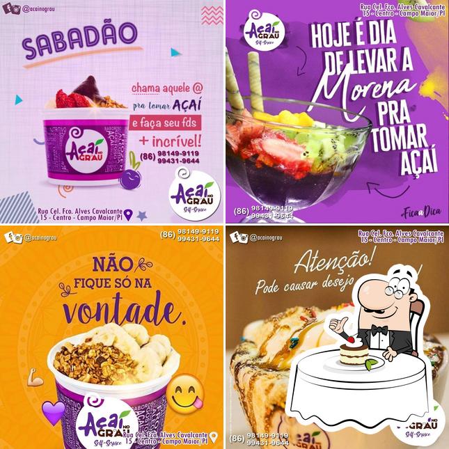 Açaí no Grau oferece uma escolha de sobremesas