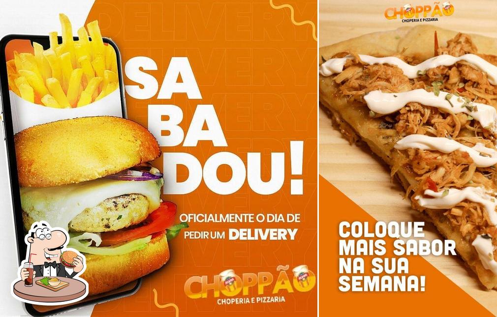 Peça um hambúrguer no Choppão Chopperia e Pizzaria