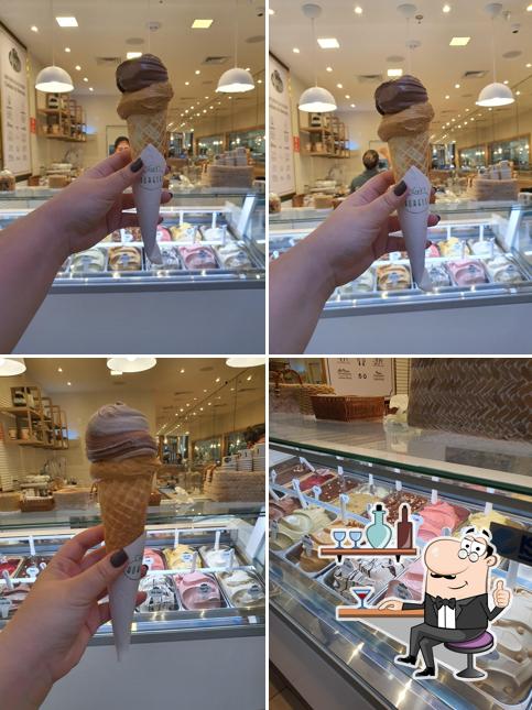 O interior do Gelato Borelli Shopping Pantanal Cuiabá