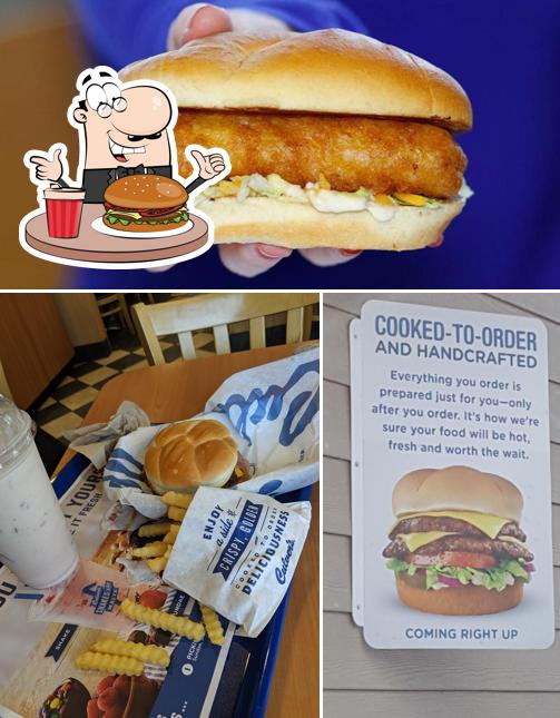 Order a burger at Culver’s