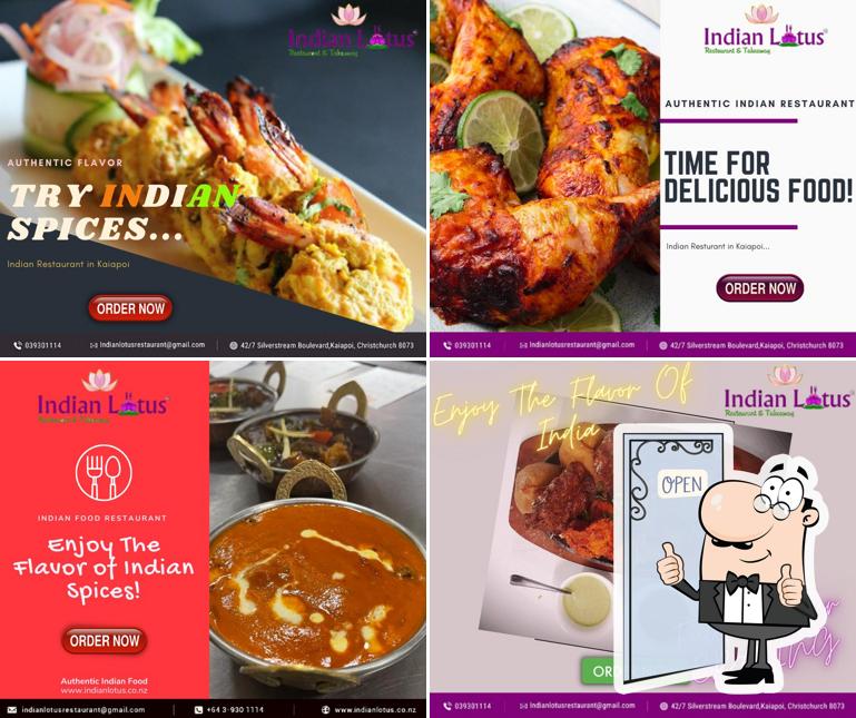 Indian Lotus Restaurant and Takeaway in Kaiapoi Restaurant menu and