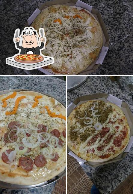 Escolha pizza no Pizza D'Lenha