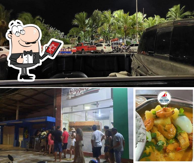 Entre diferentes coisas, exterior e comida podem ser encontrados no Bar do Nelson