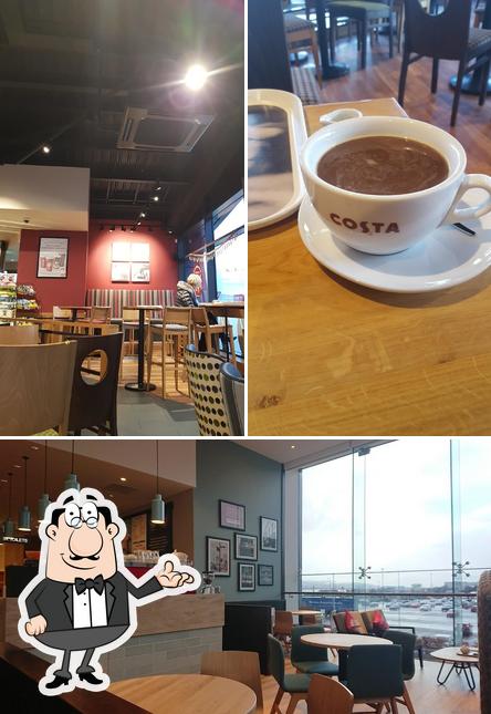 The interior of Costa Coffee