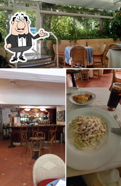 Among different things one can find interior and beverage at La Dolce Vita