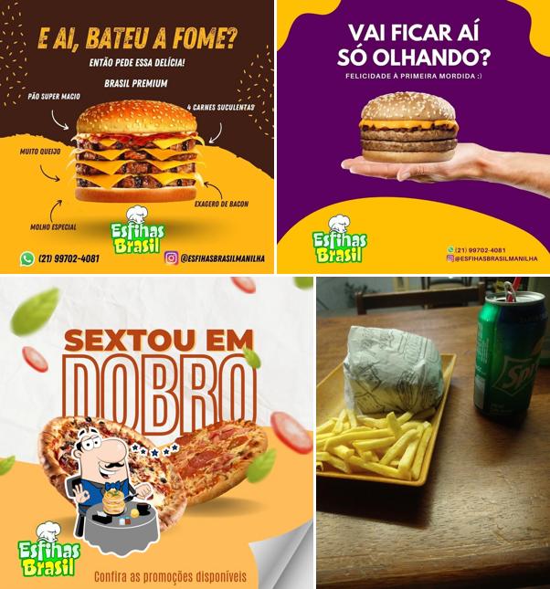 Sanduíche de carne de porco desfiada em Esfihas Brasil Manilha