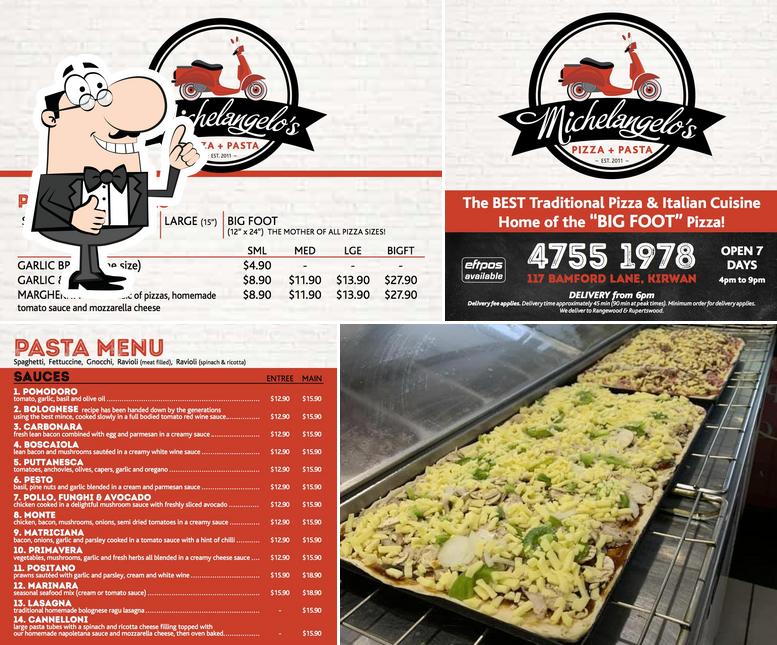 Michelangelo's Pizza & Pasta in Kirwan Restaurant menu and reviews