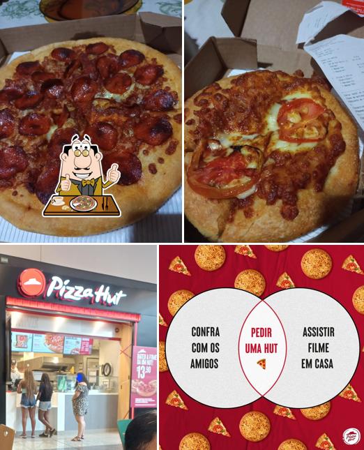 Escolha pizza no Pizza Hut Cantareira Shopping