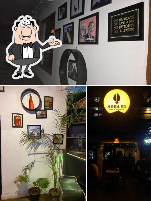 The interior of AREA 51 BAR & KITCHEN