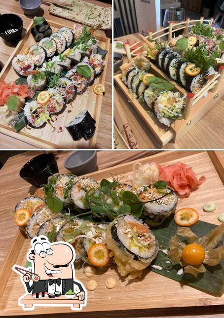 Sushi rolls are offered by Wakame Sushi Bar