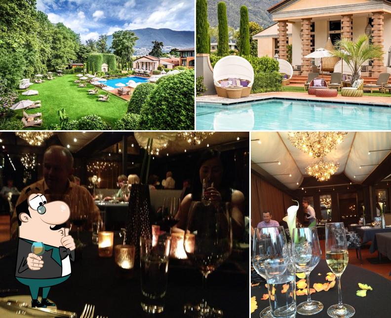 Hotel Giardino Ascona si caratterizza per la bancone da bar e esterno