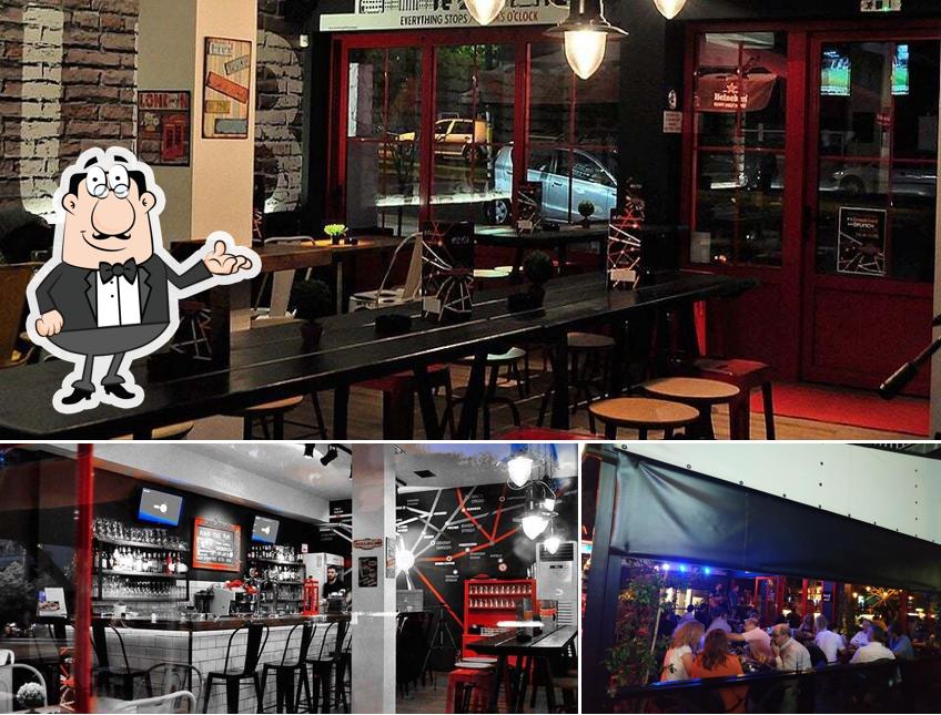 Check out the picture displaying interior and exterior at MIND THE PUB