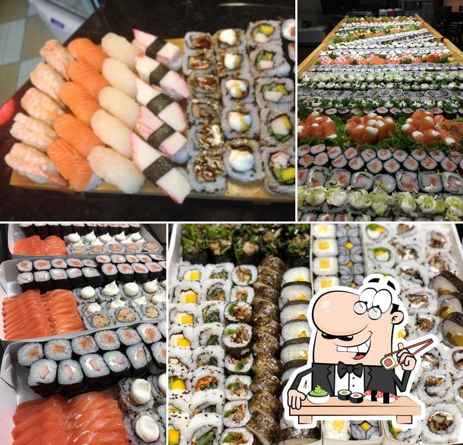 Prove diferentes opções de sushi