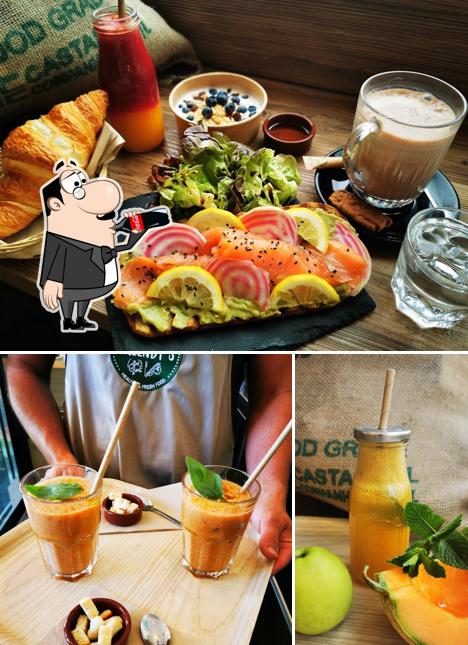 Guarda la immagine che presenta la bevanda e cibo di Greendy's