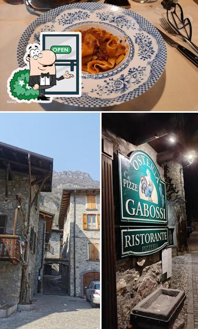 Tra le varie cose da Osteria Gabossi si possono trovare la esterno e cibo