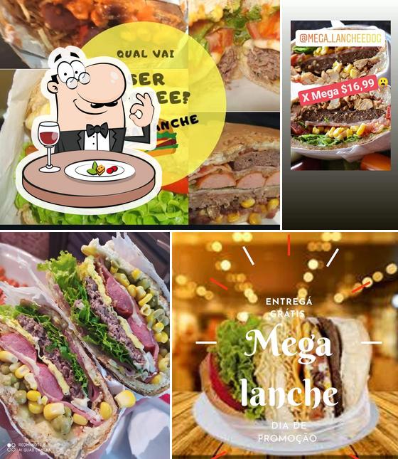 Mega lanches e cachorro quente