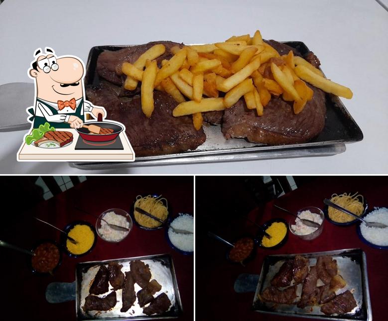 Pratos de carne são servidos no Restaurante Carne de Sol Gavião