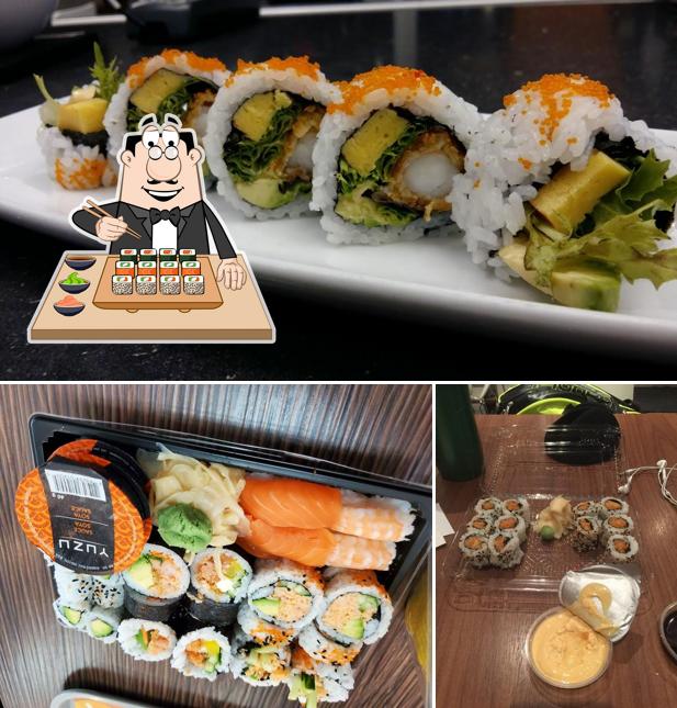 Sushi rolls are available at Yuzu sushi