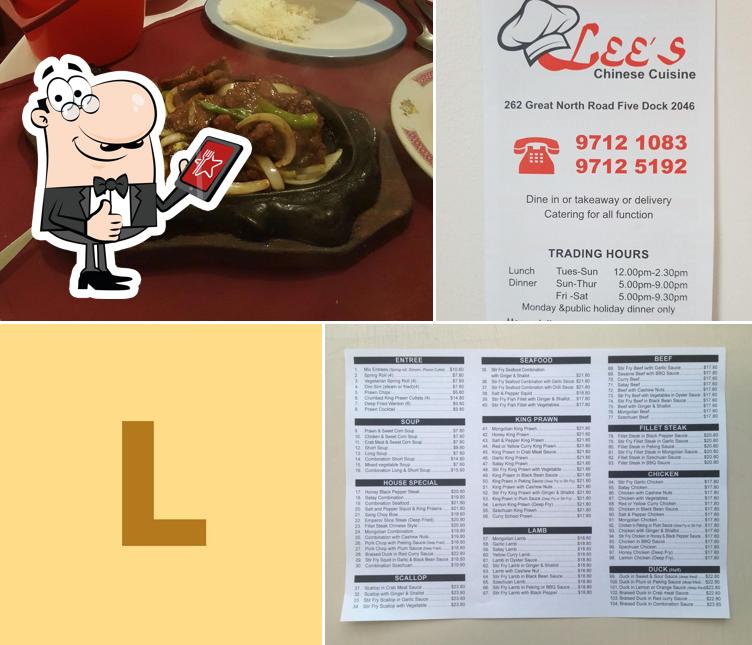 Here's a picture of Lee's Chinese Cuisine