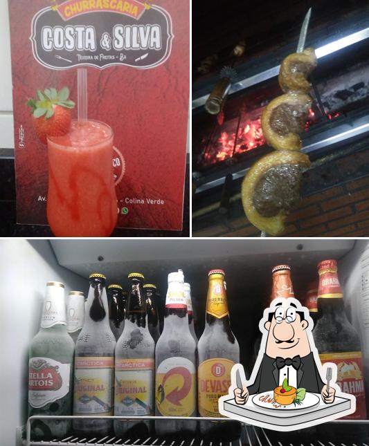 Entre diferentes coisas, comida e cerveja podem ser encontrados no CHURRASCARIA COSTA & SILVA