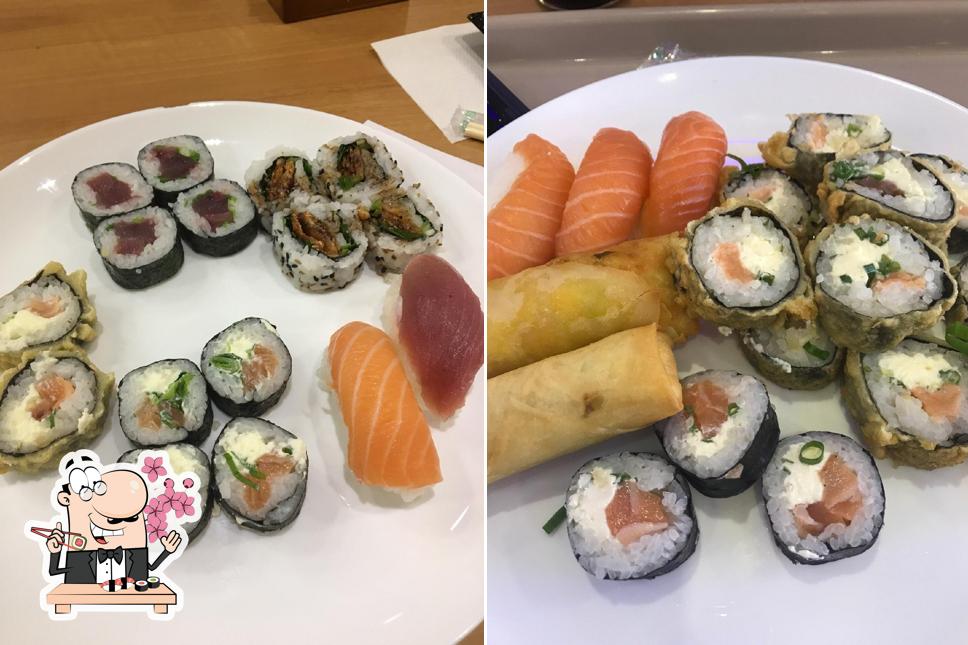 Peça diferentes opções de sushi