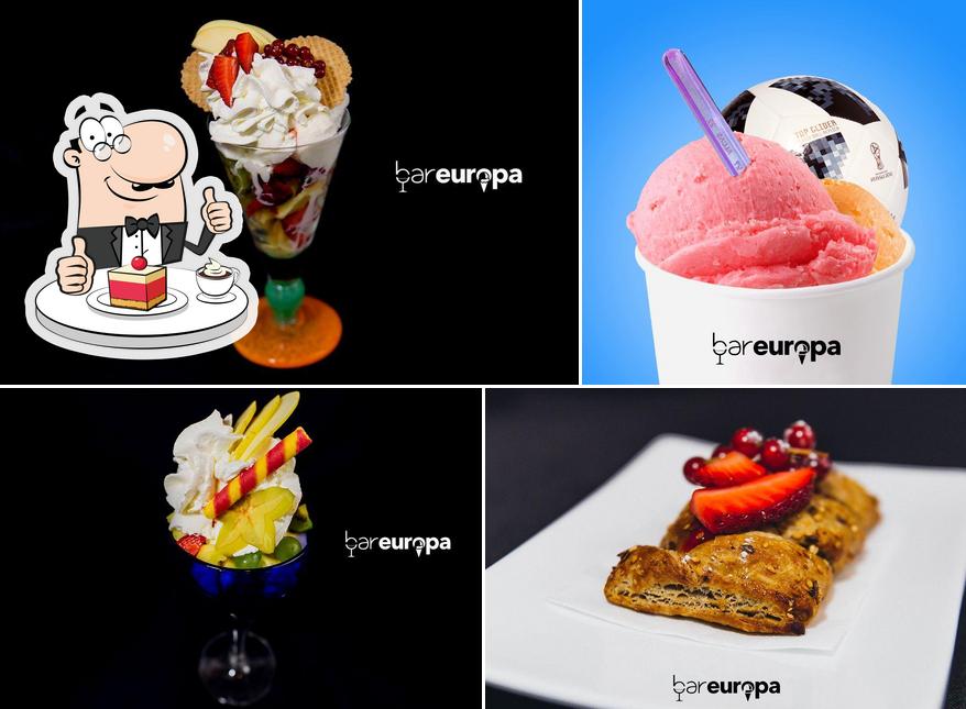 Bar Europa propone un'ampia varietà di dessert