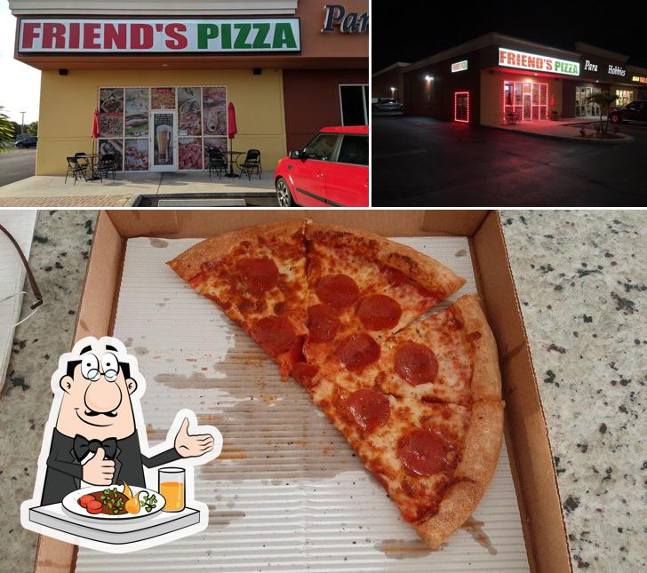 Las fotografías de comida y interior en Friend's Pizza Fort Myers