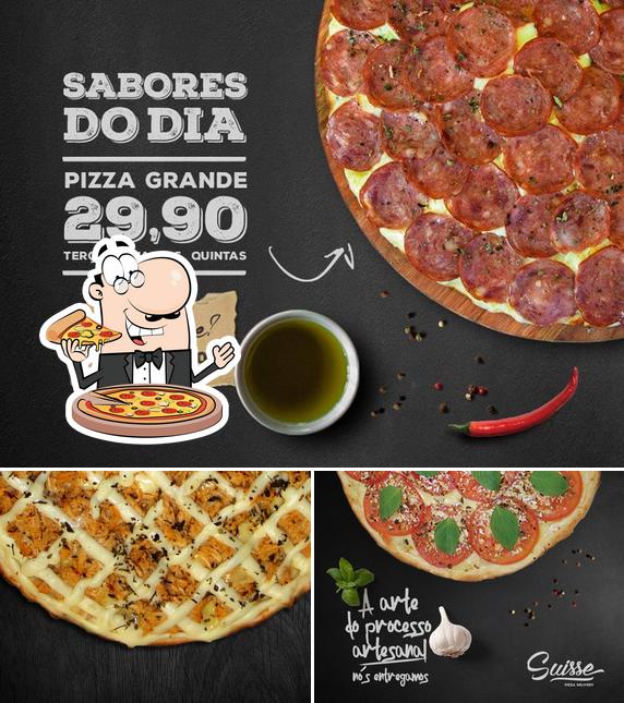 Escolha diferentes tipos de pizza