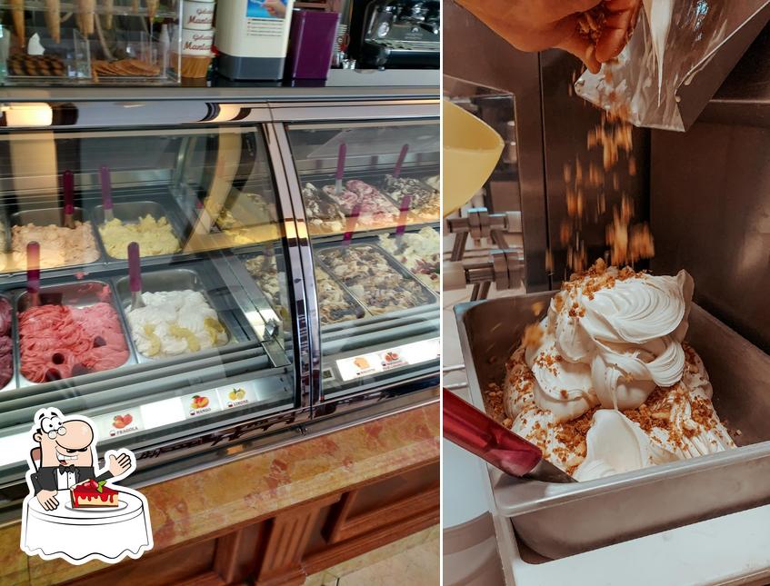 gelateria mantecaia serve un'ampia selezione di dolci