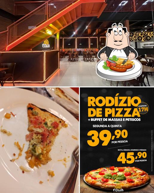 Esta é a ilustração ilustrando comida e interior no Usina Pizza&Grill - PátioMix Resende