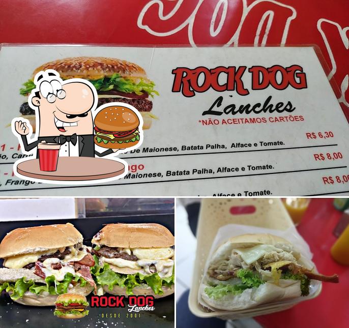 Os hambúrgueres do Rock Dog Lanches (Igreja São Francisco) ) irão satisfazer diferentes gostos