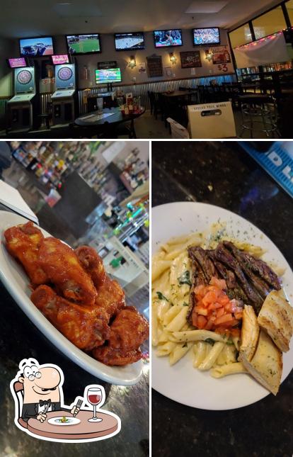 Food at AJ's Sports Grille & Smokehouse