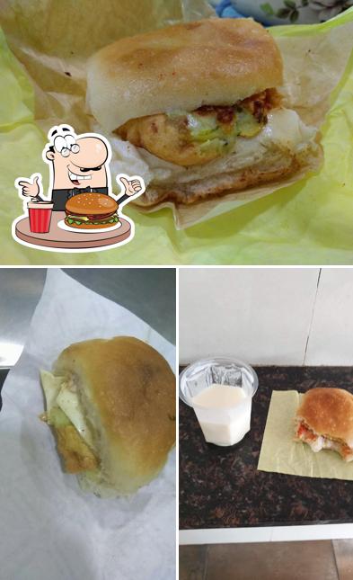 Try out a burger at Famous Vada Pav