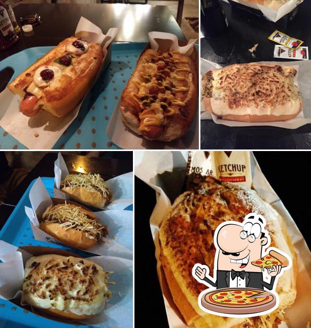 Experimente pizza no La Chappa Hot Dog's