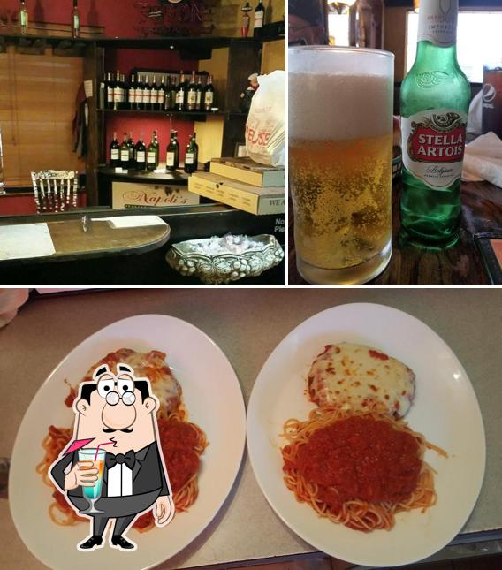 This is the image displaying drink and food at Napoli's Italian Restaurant