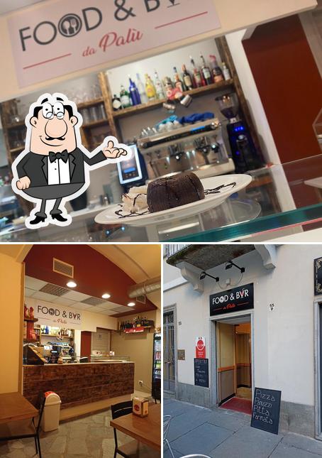 La interni e cibo del ristorante