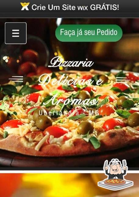 Escolha pizza no Delicias e Aromas - Pizzaria 3232-9413