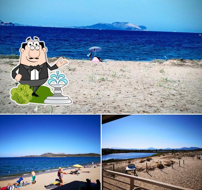 Puoi goderti l'aria fresca da seduto all'esterno di Blu Dream Beach Stabilimento Balneare