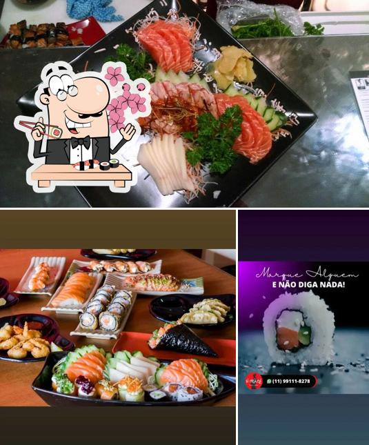 Rolos de sushi são oferecidos por U Oriazu