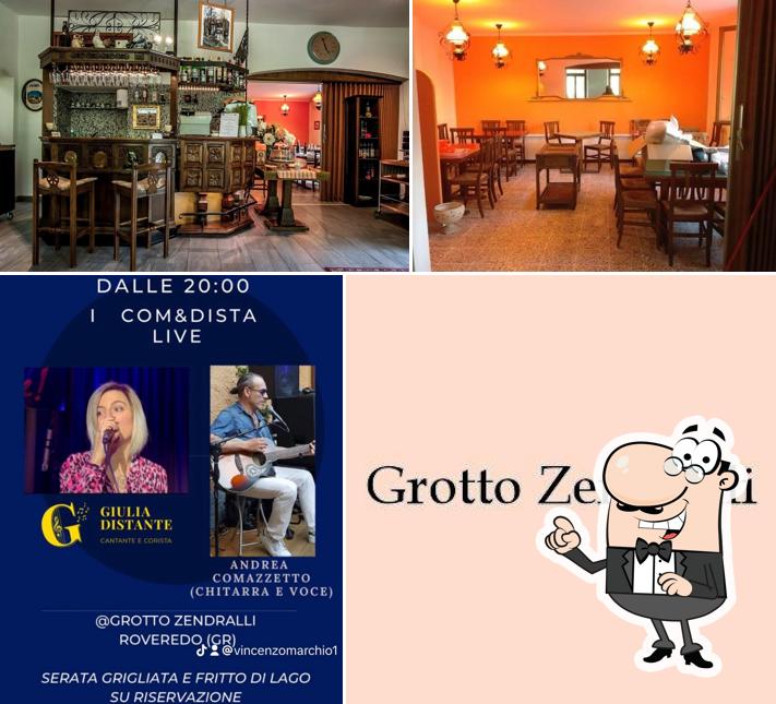 Gli interni di Grotto Zendralli