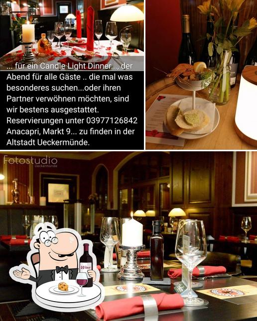 Bestellt ein Glas Wein bei Anacapri Restaurant Ueckermuende