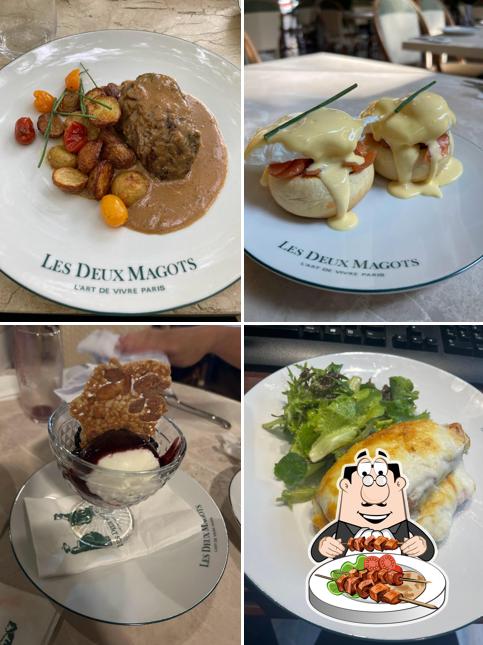 Platos en Les Deux Magots