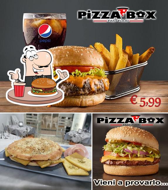 Prenez un hamburger à Pizza Box