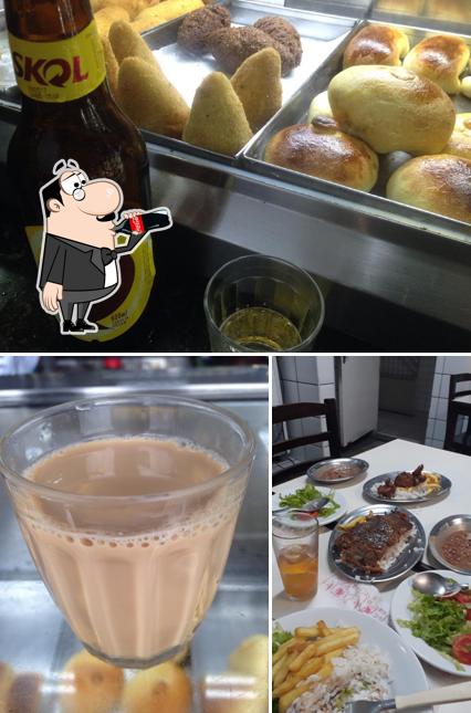 The picture of drink and food at Pra Lanche