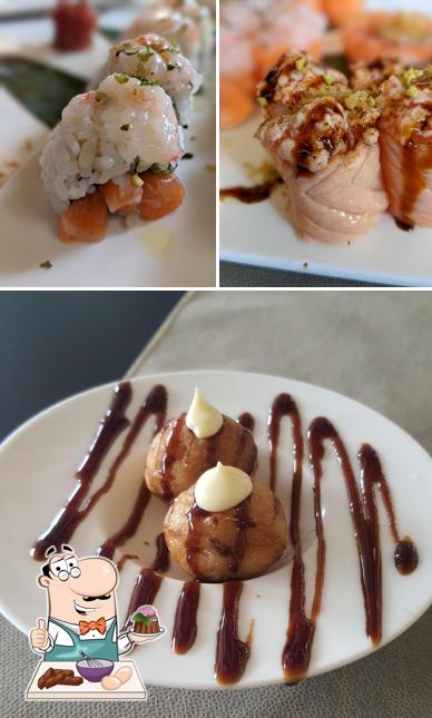 Izu sushi Bari Corso Italia serviert eine Auswahl von Desserts 