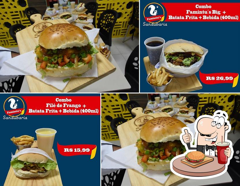 Os hambúrgueres do Famintu's Bar irão satisfazer uma variedade de gostos