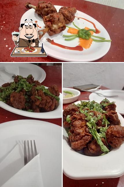 Meat meals are served at Ginger Fast Food Restaurants