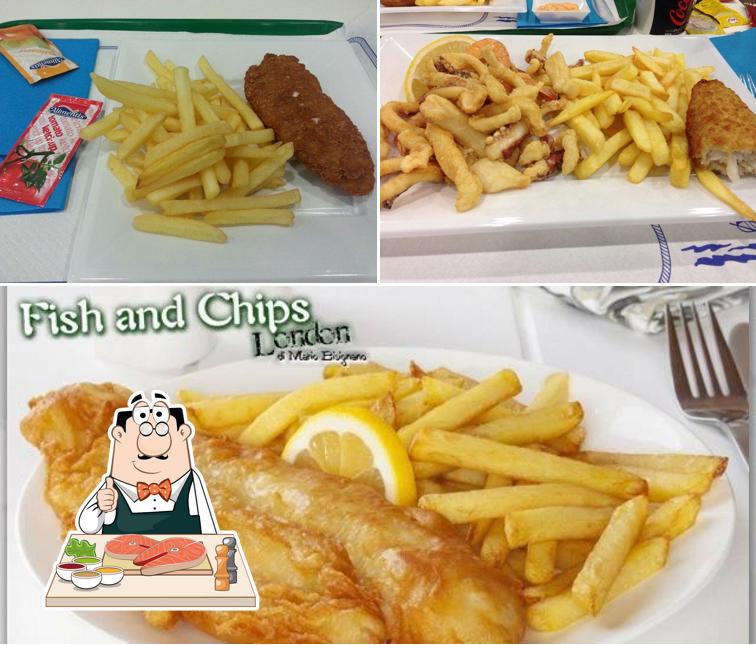 Poisson frites à Fish And Chips London British Fast Food