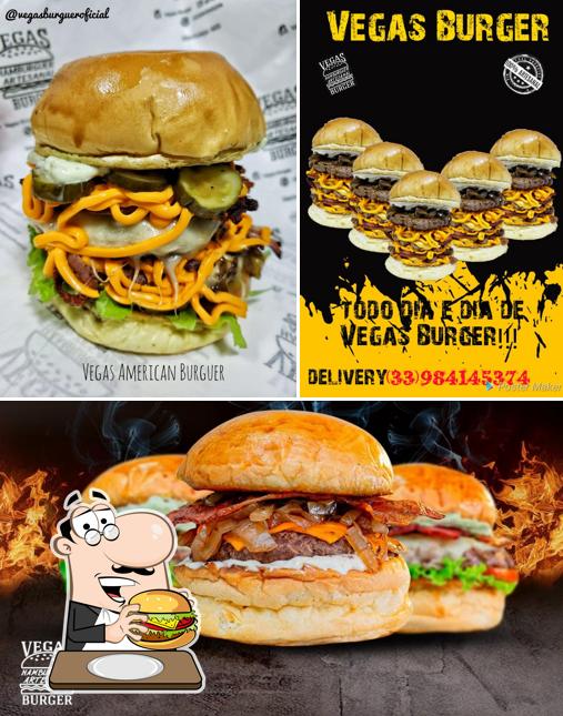 Delicie-se com um hambúrguer no Vegas Burger